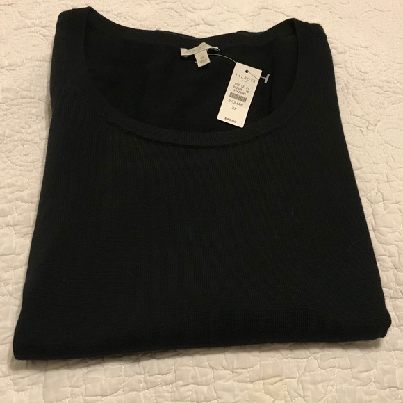 NWT Talbots crew neck black sweater tank (3X) - Picture 16 of 16